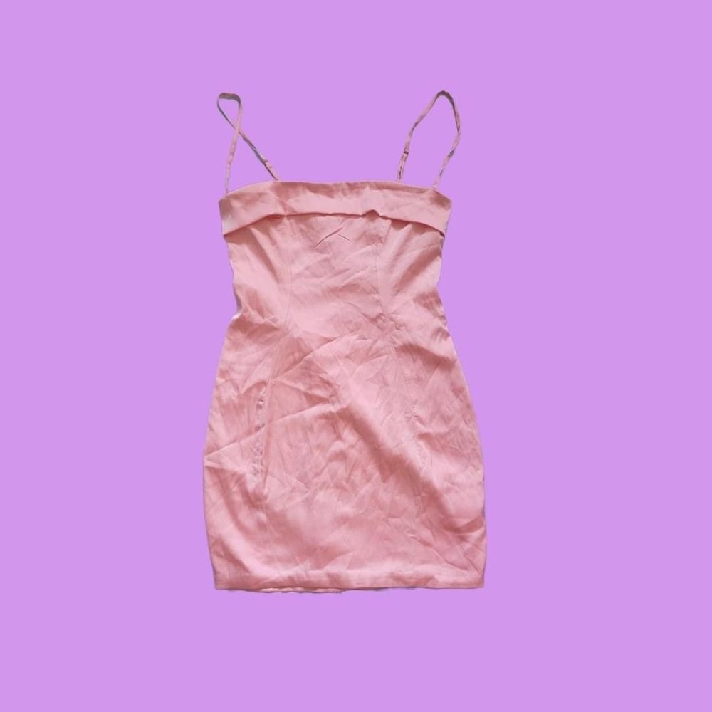 Pink Satin Mini Dress by oh polly Size 4